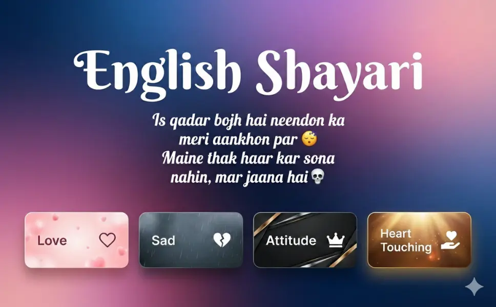 English Shayari : Shayari in English | Love Sad Emotional & Attitude